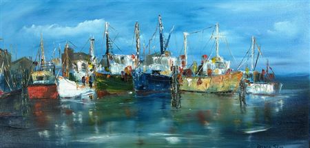 Sample artwork by Brenda Silva (Born 1953), known for marine - View similar artists and auction records
