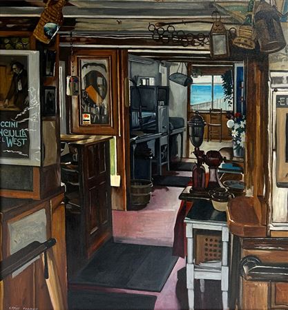 Inside Sal's by Steve Toomey - Auction record, sale price, and art valuation. Compare with similar artists and explore comparable artworks.