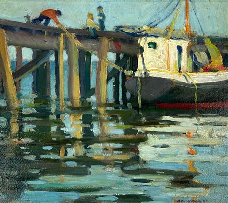"Boat, Dock and Figures, 1925"