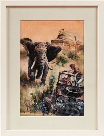 Bob Morane, "Mise en boite maison", original cover illustration