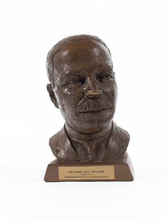 PORTRAIT BUST OF DR. DANIEL HALE WILLIAMS, FROM THE OLD TAYLOR SERIES, INGENIOUS AMERICANS