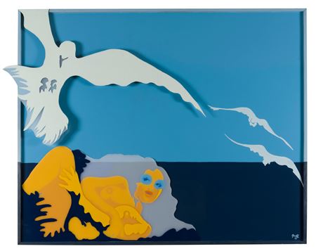 Sample artwork by Evelyne Axell (1936 - 1972), known for erotic pop art, happenings - View similar artists and auction records
