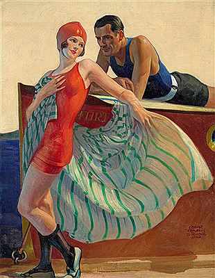 Sample artwork by Edgar Franklin Wittmack (1894 - 1956), known for magazine cover illustration - View similar artists and auction records