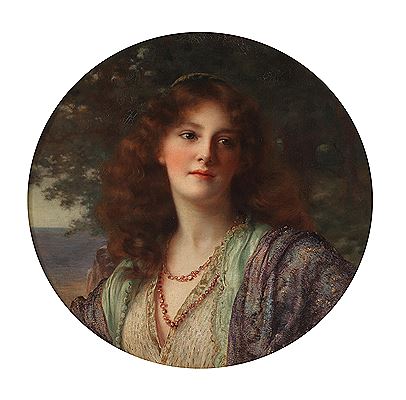Portrait of a young woman in Eastern costume