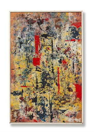 Tachiste Painting - Red, White, Blue by Ralph Rumney - Auction record, sale price, and art valuation. Compare with similar artists and explore comparable artworks.