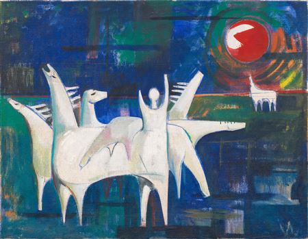 Al Qamar by Kadhim Hayder - Auction record, sale price, and art valuation. Compare with similar artists and explore comparable artworks.