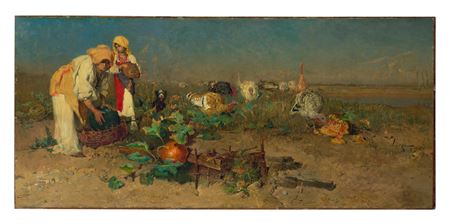 Picking pumpkins