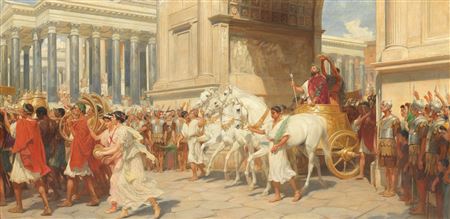 A Roman triumph by Andrew Carrick Gow - Auction record, sale price, and art valuation. Compare with similar artists and explore comparable artworks.