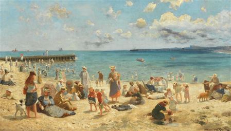 Sunshine on the sands, Lowestoft by Horace van Ruith - Auction record, sale price, and art valuation. Compare with similar artists and explore comparable artworks.