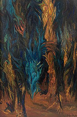 Sample artwork by Uche Okeke (Born 1962), known for paintings - View similar artists and auction records
