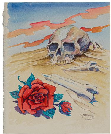 THE GRATEFUL DEAD: ORIGINAL SKULL AND ROSE CONCERT POSTER ARTWORK