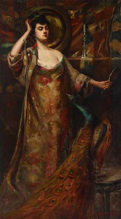 Sample artwork by Jules R Mersfelder (1865 - 1937), known for landscape, coastal views - View similar artists and auction records