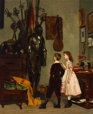 Admiring the armor