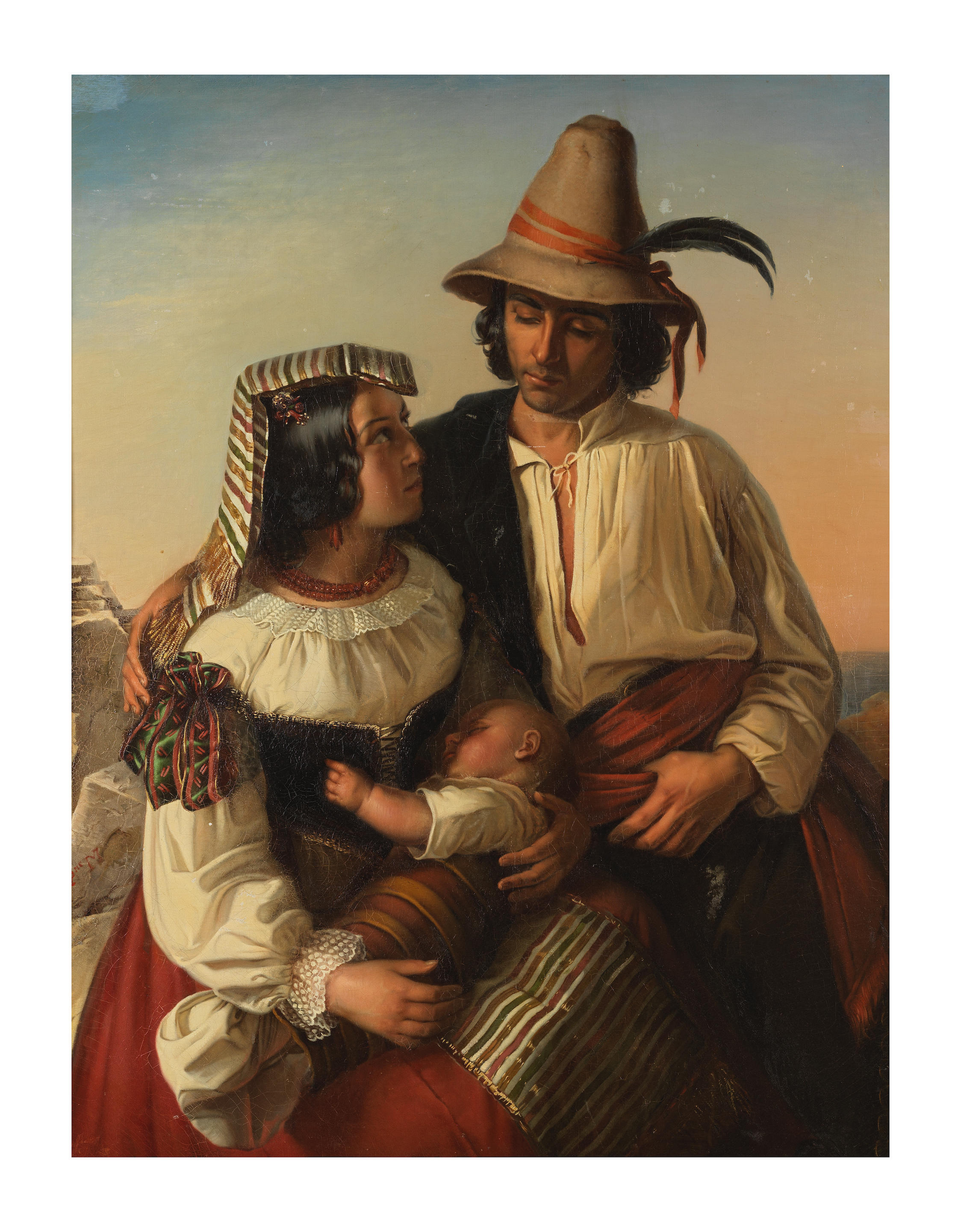 Neapolitan couple with child