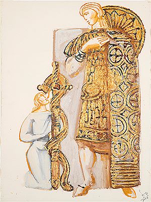 Cinq maquettes de costumes de théâtre 76 x 58cm (29 15/16 x 22 13/16 in).(chacune) by Basilis Fotopoulos - Auction record, sale price, and art valuation. Compare with similar artists and explore comparable artworks.