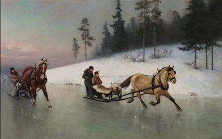 Sledekjøring på isen