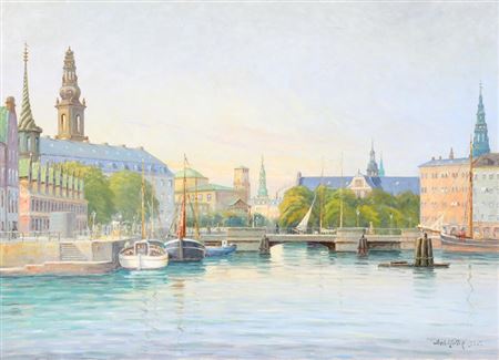 Sample artwork by Aksel Moller (1909 - 1994), known for painting - View similar artists and auction records