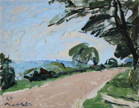 Landscape with trees.