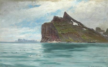 View from Cape North, Iceland, from the Royal Danish Journey of 1907 with the steamship “S/S Birma” by Carl Ludwig Thilson Locher - Auction record, sale price, and art valuation. Compare with similar artists and explore comparable artworks.