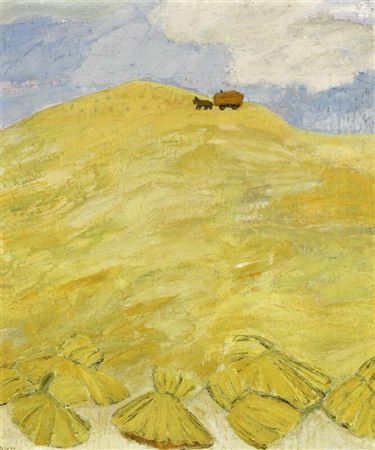 Harvest landscape by Olivia Holm-Moller - Auction record, sale price, and art valuation. Compare with similar artists and explore comparable artworks.