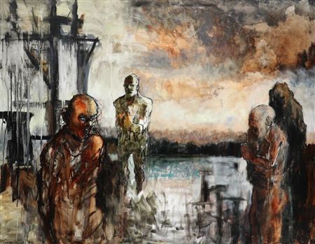 Figures in landscape