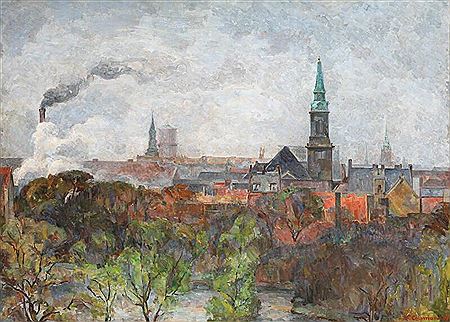 Central Copenhagen seen from Amager