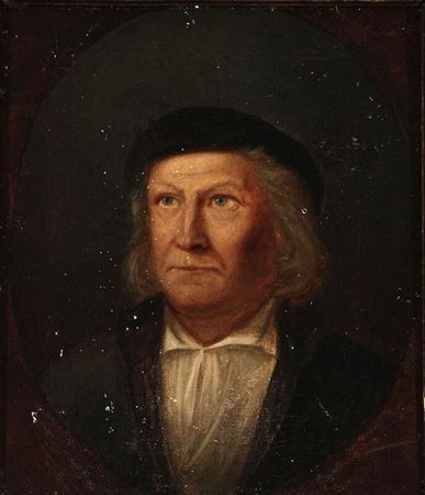 A portrait of Bertel Thorvaldsen