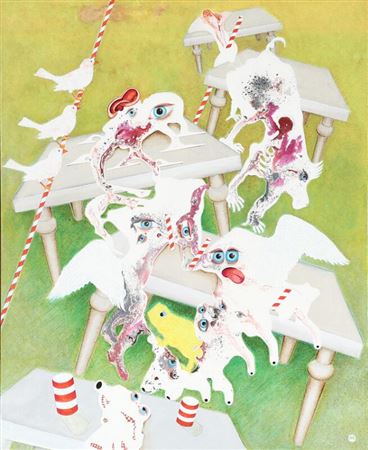 Sample artwork by Loui Michael (1933 - 2022), known for painting and sculpture - View similar artists and auction records
