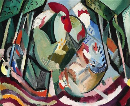 “Hønsebillede” (Chicken Painting), 1917.