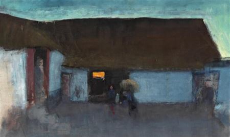 Blåkoldt (Blue cold), Bognemark, Bornholm by Oluf Kristian Alexander Host - Auction record, sale price, and art valuation. Compare with similar artists and explore comparable artworks.
