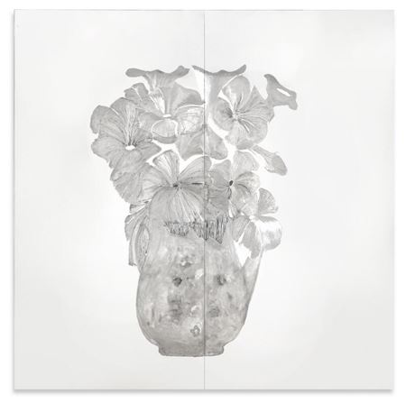 “Snerler i porcelænskaffekande” (Snarls in a porcelain coffee pot), 2004, diptych