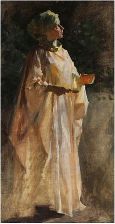 A study for one of the persons in the painting “De kloge og dårlige jomfruer”