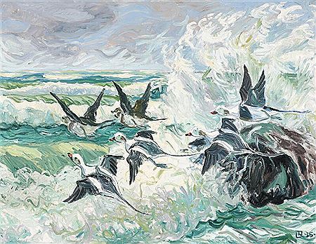 Sample artwork by Leif Rydeng (1913 - 1975), known for painting and sculpture - View similar artists and auction records