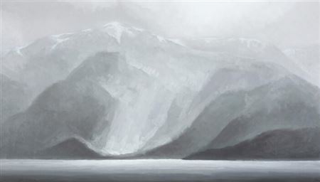 “Fjeldlys, Sognefjorden, Norge”.