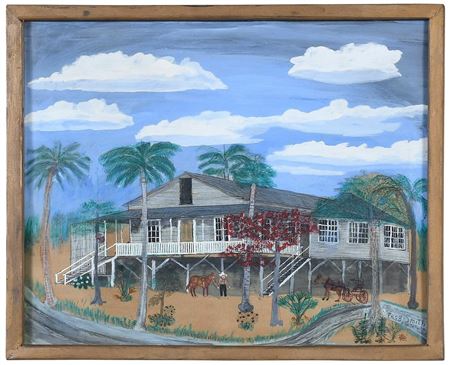 Sample artwork by Frog Smith (1896 - 1993), known for scenes of early florida, including cotton mills, lumber yards, and river boats. - View similar artists and auction records