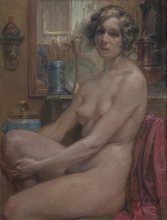 Nude in interior.