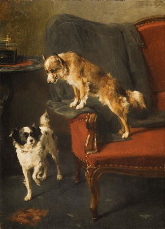 ‘Chiens jouant’.