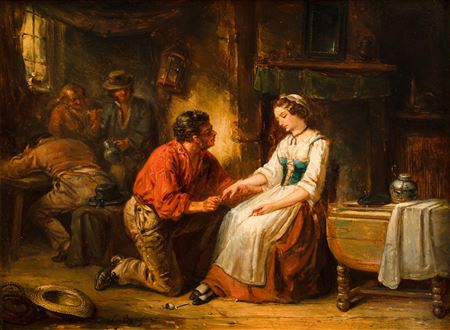 Inn scene with a marriage proposal