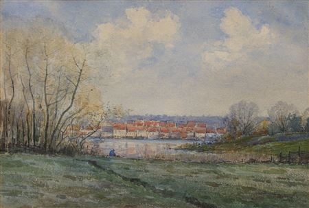 'Pêcheur à l'étang à Watermael-Boitsfort'