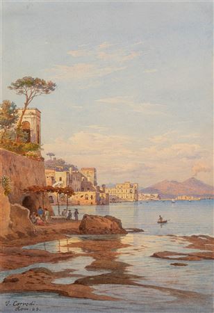 View of Naples from Posilippo with the Palazzo Donn'Anna, 1883