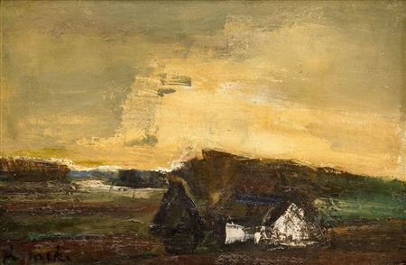 Landscape with farms