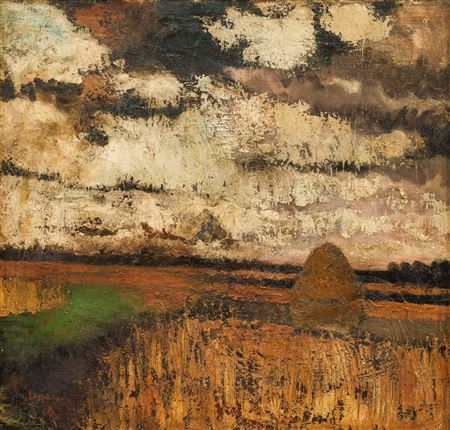 Heath landscape with haystack, 1943