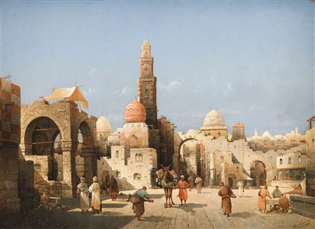 View of a North African City under a Blue Sky