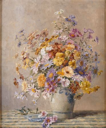 Still life of flowers in a vase