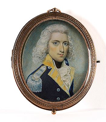 Portrait miniature of a military officer in blue and yellow uniform by Diana Hill - Auction record, sale price, and art valuation. Compare with similar artists and explore comparable artworks.
