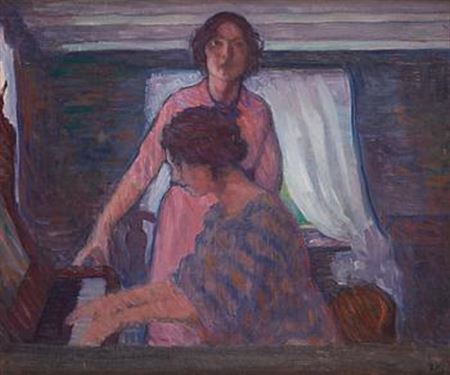 By the piano
