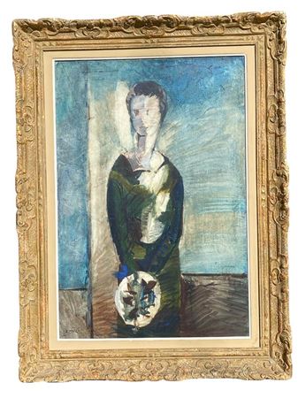 Woman with a bouquet by Emile Marze - Auction record, sale price, and art valuation. Compare with similar artists and explore comparable artworks.