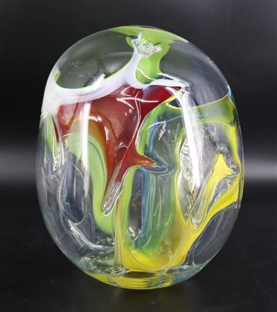 Sample artwork by Peter Bramhall (Born 1942), known for glass blown art - View similar artists and auction records