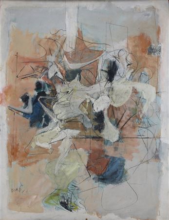 Sample artwork by Henry Botkin (1896 - 1983), known for modernist figure-views, still life, non objective painting - View similar artists and auction records