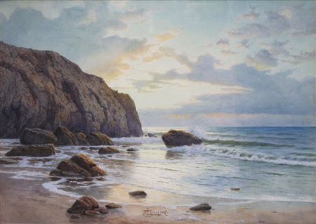 Shore Scen by Edwin Jr Lamasure - Auction record, sale price, and art valuation. Compare with similar artists and explore comparable artworks.